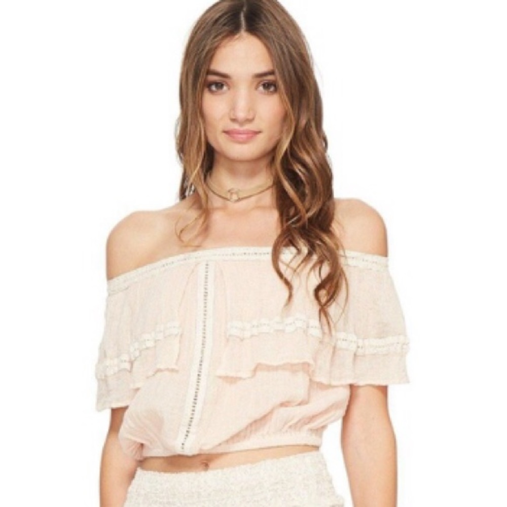 ✨HP✨ Jen’s Pirate Booty Flame Lily Crop Gauze Top - Picture 9 of 12